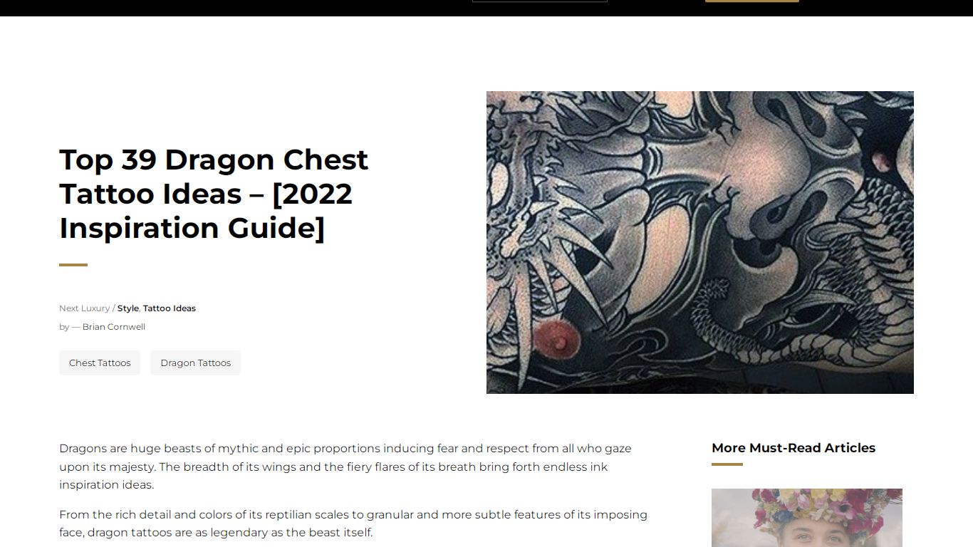 Top 39 Dragon Chest Tattoo Ideas - [2021 Inspiration Guide] - Next Luxury