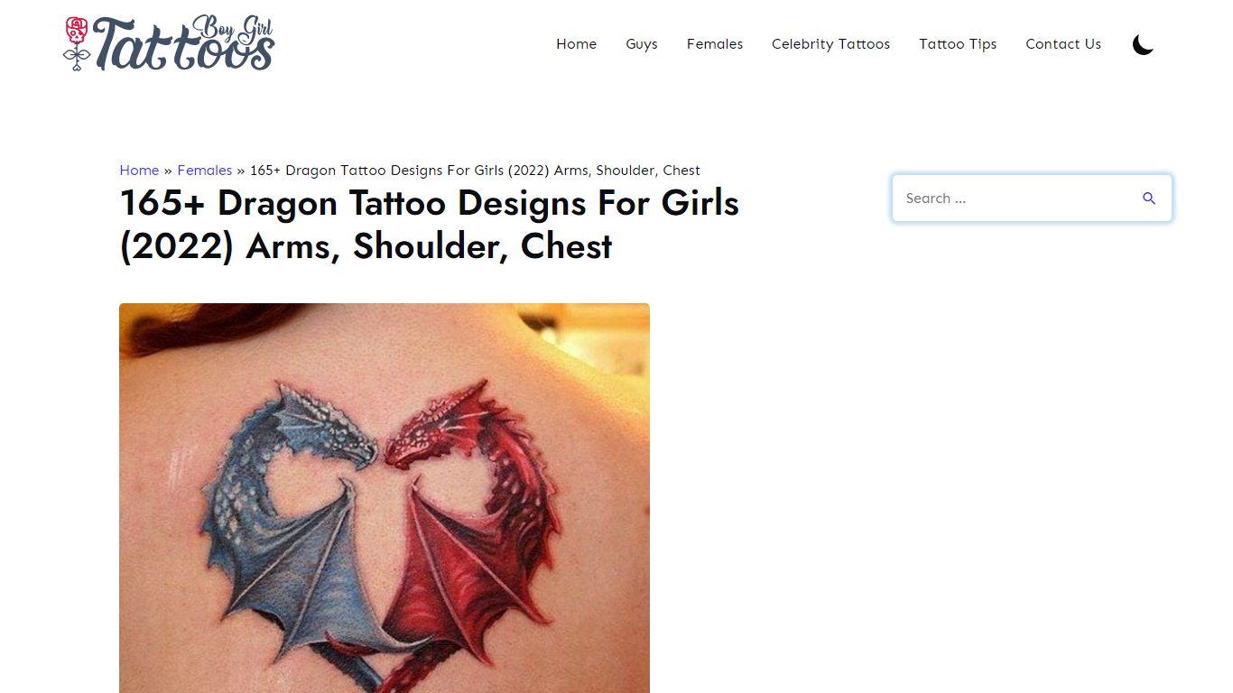 165+ Dragon Tattoo Designs For Women (2022) Arms, Shoulder, Chest