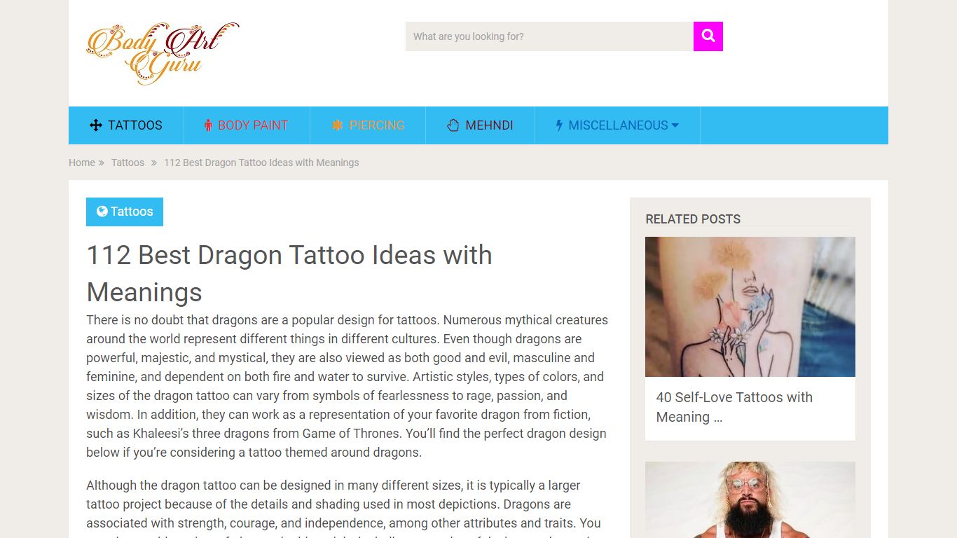 112 Best Dragon Tattoo Ideas with Meanings - Body Art Guru